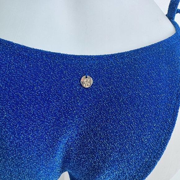 Victoria's Secret Sparkling Blue Bikini 2 pc set Sz 36D / Small NWT - Picture 7 of 12